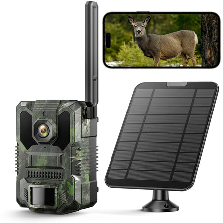 Campark TC36 Trail Camera, Live Feed Cellular Trail Cameras with 940nm Low Glow Light and 10x Digital Zoom
