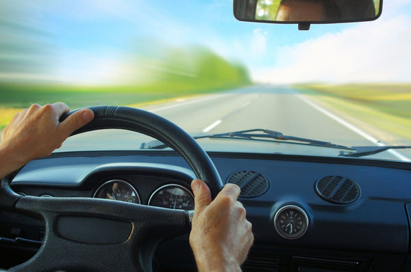 Camera captures animal flying toward cyclists after being hit by car