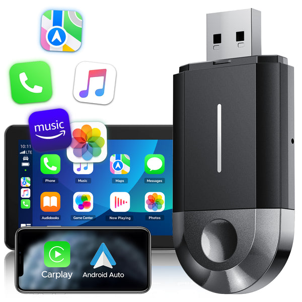 2-in-1 Wireless CarPlay & Android Auto Adapter: Plug & Play for 2016+ Cars