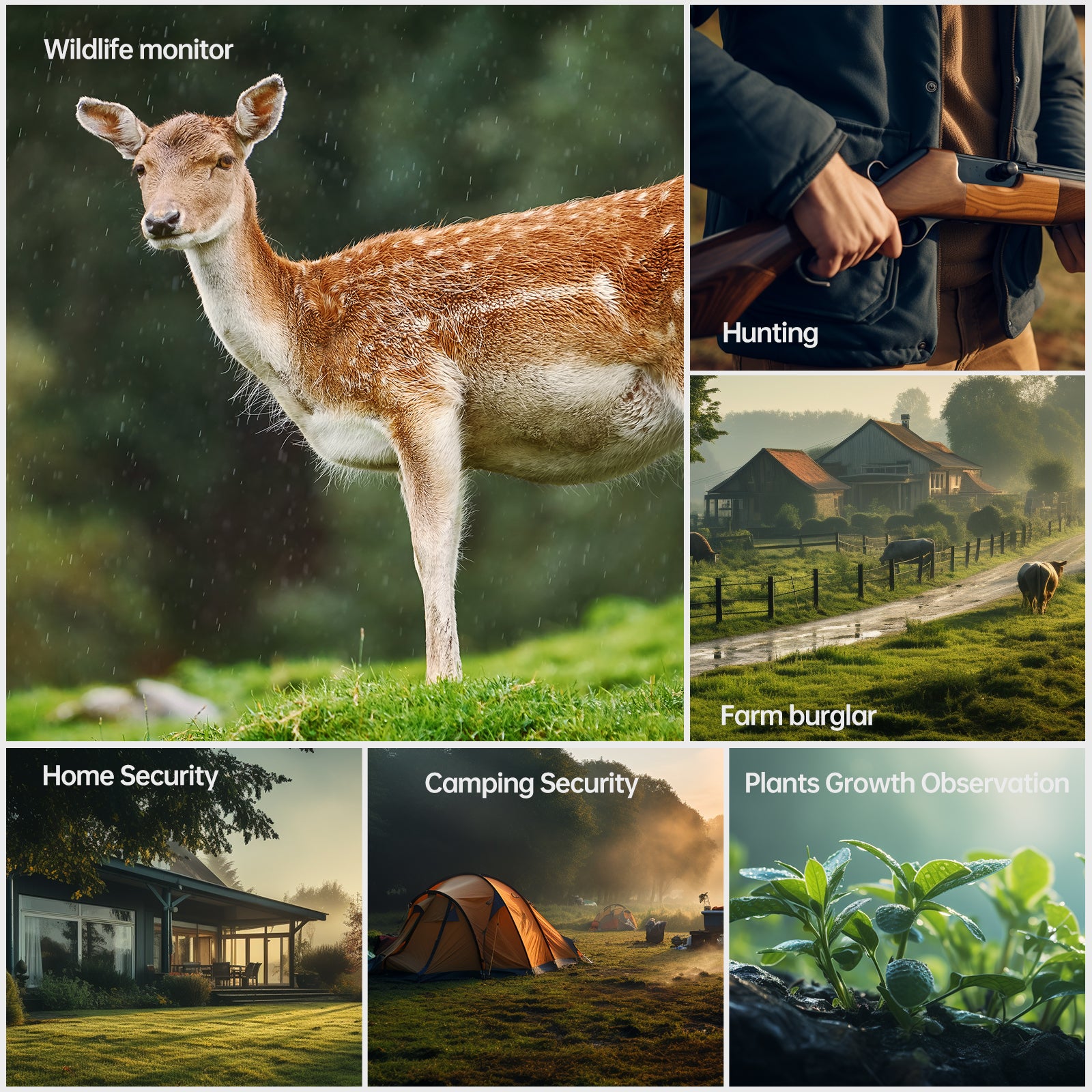 24MP 1080P 2500mAh Built-in Lithium Battery Rechargeable Solar Trail Camera