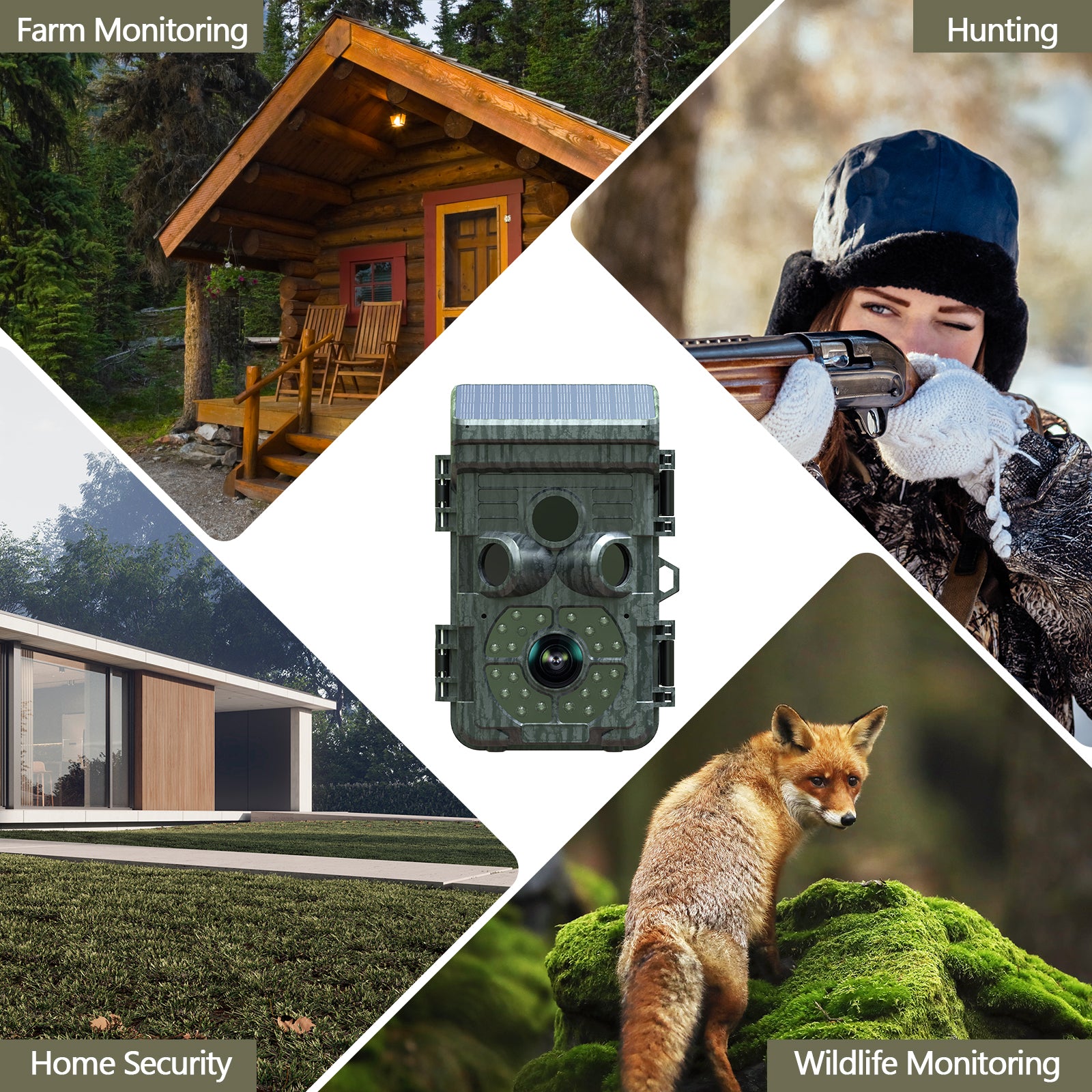 Campark TC28 WiFi Bluetooth Solar Powered 32MP 1080P with 850nm Hunting Camera