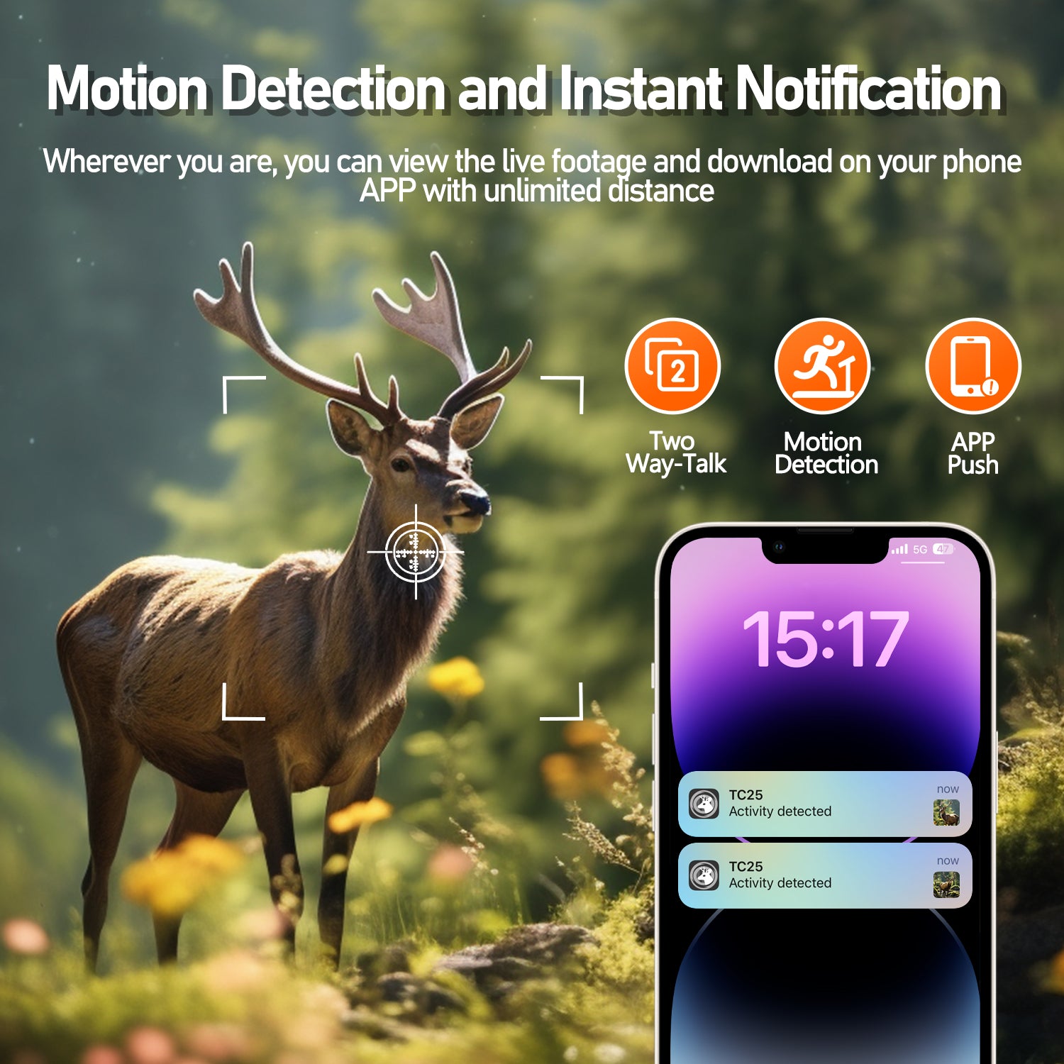 campark tc25 2k 4g lte cellular trail camera solar power wildlife camera - 4