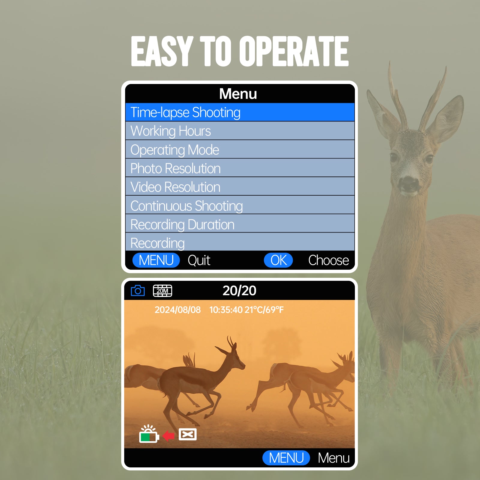 Campark TC28 WiFi Bluetooth Solar Powered 32MP 1080P with 850nm Hunting Camera