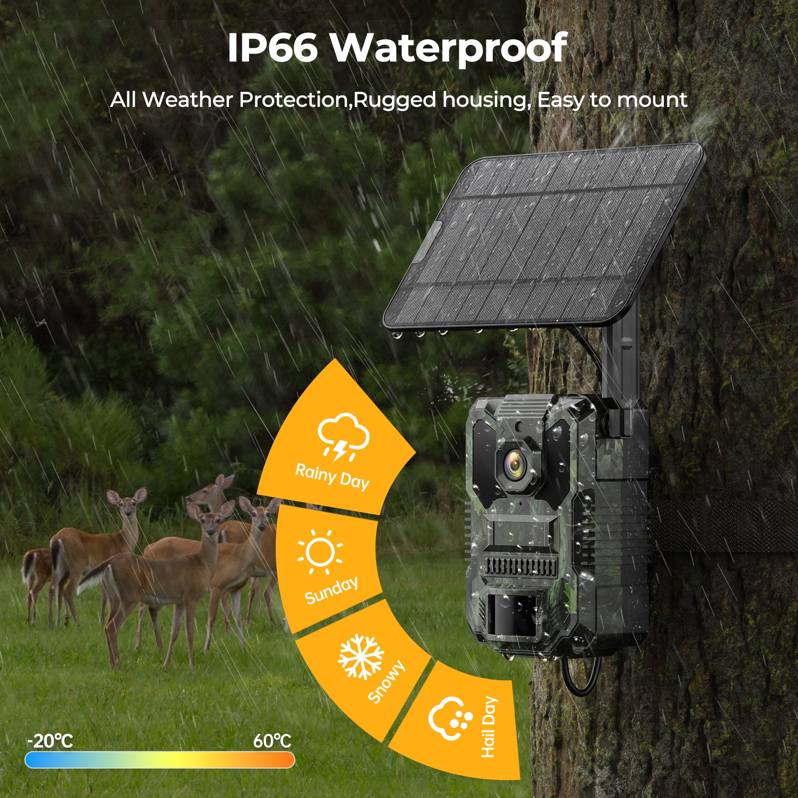 Campark TC36 Trail Camera, Live Feed Cellular Trail Cameras with 940nm Low Glow Light and 10x Digital Zoom