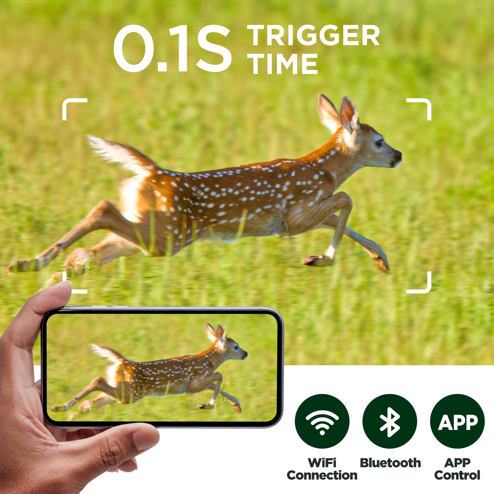 WiFi Dual Lens Solar Power Integrated Trail Camera