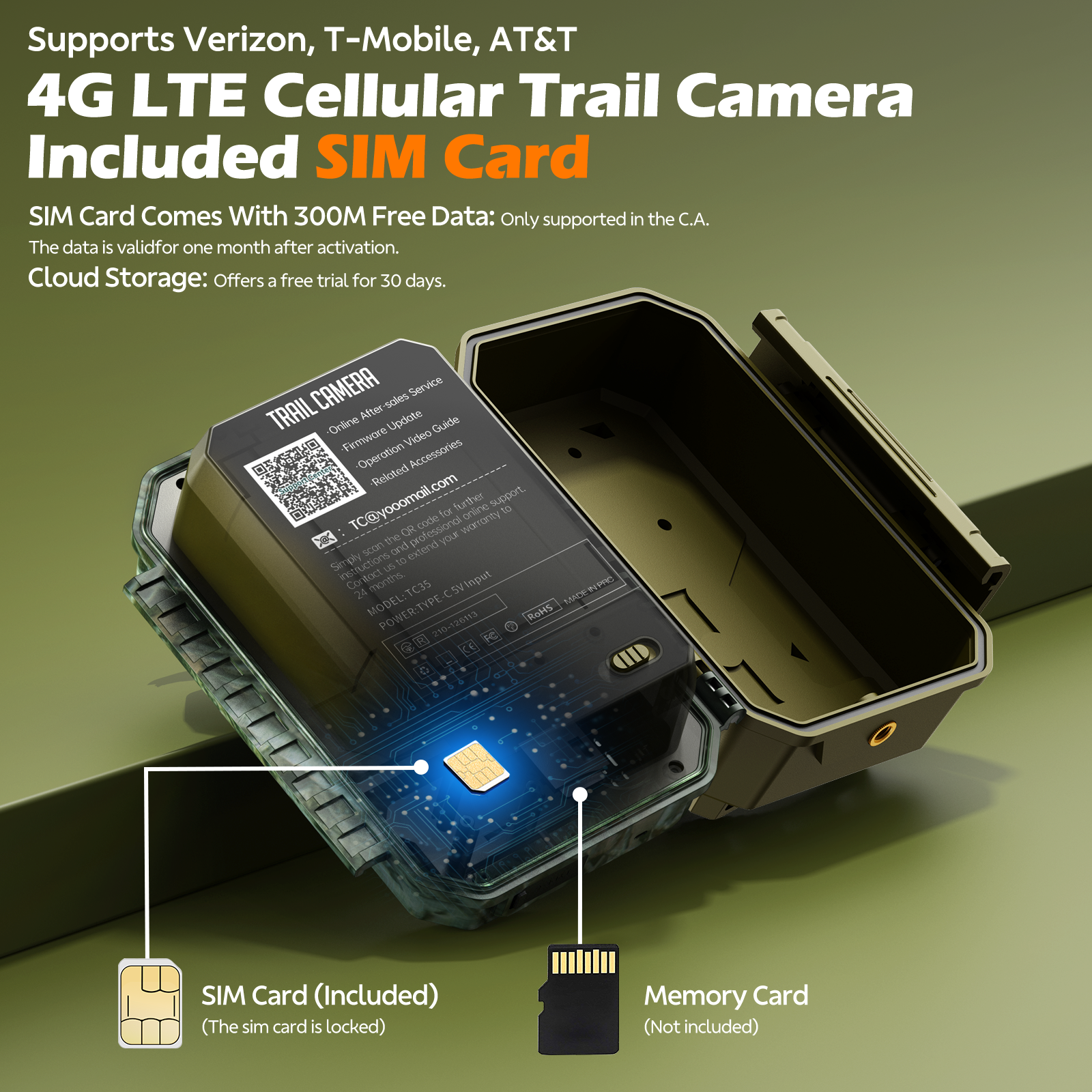 Campark TC35 4G Cellular Live Streaming Trail Camera with Starlight Night Vision