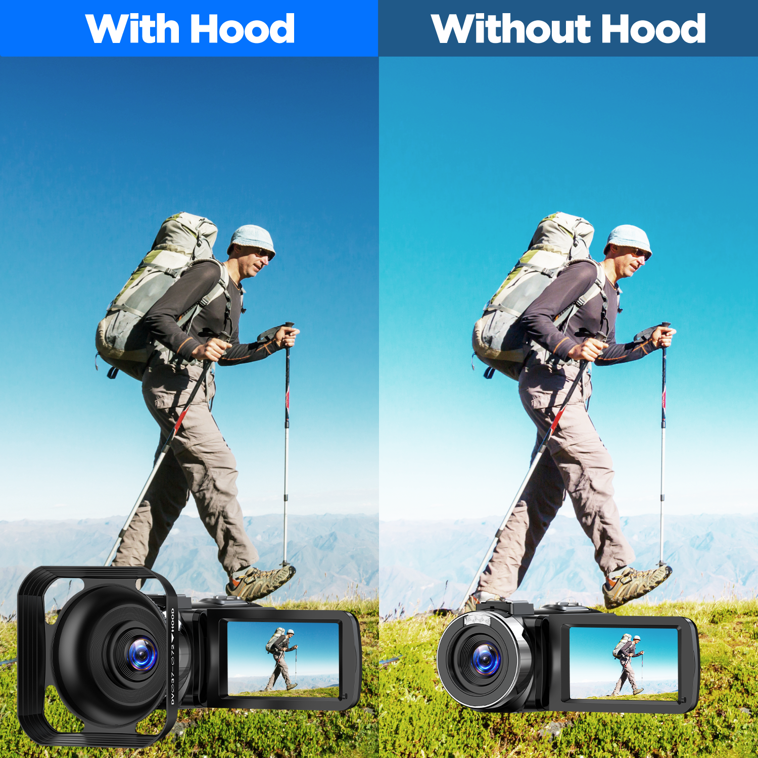AC13 4K Video Camera Camcorder 42MP YouTube Vlogging Camera 18X Digital Zoom Webcam 3.0 Inch 270 Degree Rotation Screen Camcorders