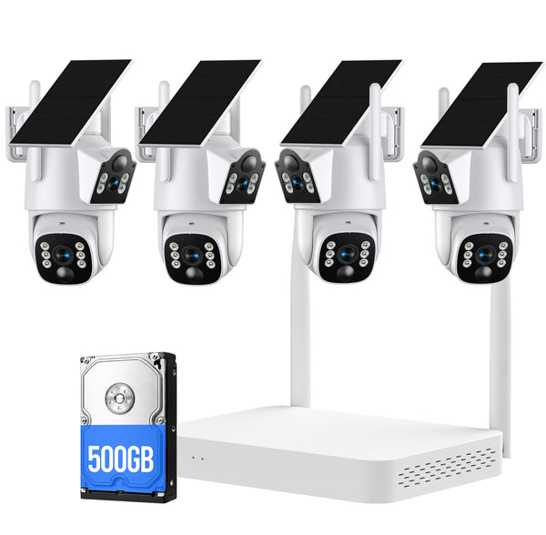 Campark SC56 Solar Dual-Lens PTZ Security Camera System – 360° Coverage, 2K Color Night Vision, No Monthly Fees