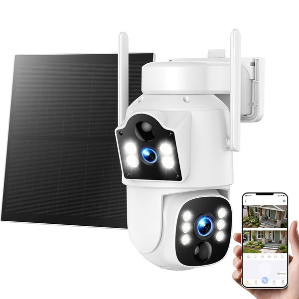 SC61 2K Dual-Lens 4G LTE Cellular PTZ Security Camera, No WiFi Needed