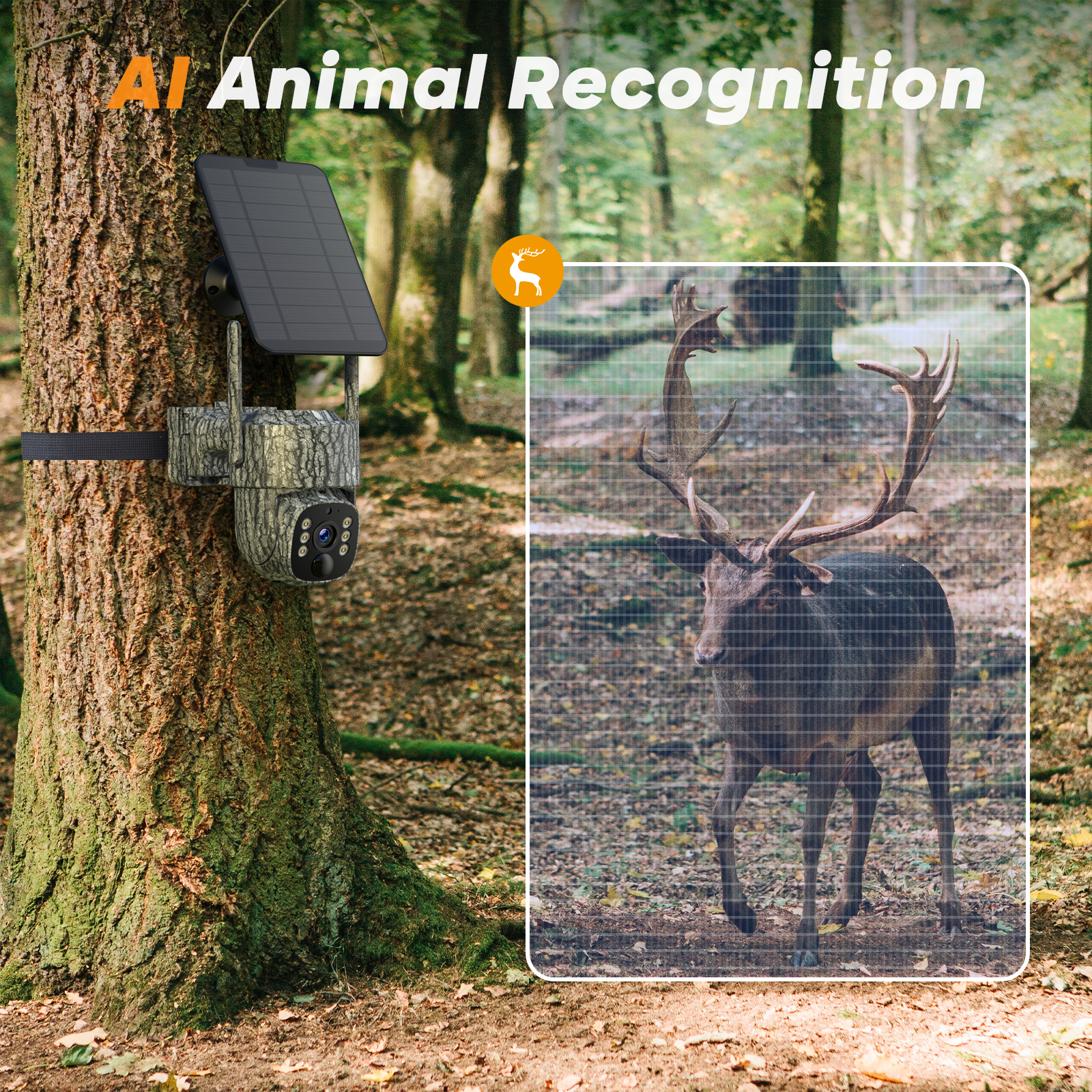 Campark TC32 Cellular Trail Camera with 2.5K Live Streaming, Unlimited Data Game Camera
