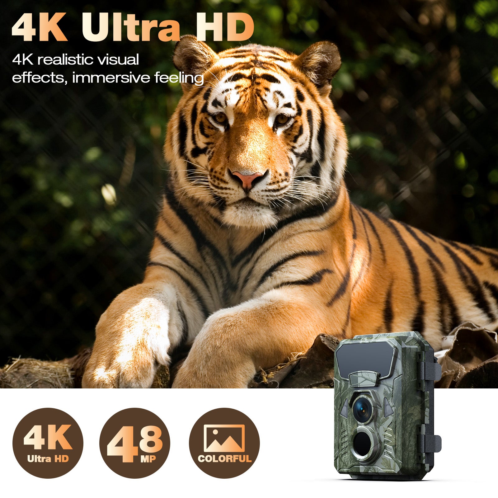 Campark TC33 Mini Trail Camera 950nm Non-Glow 4K Game Camera for Wildlife Monitoring