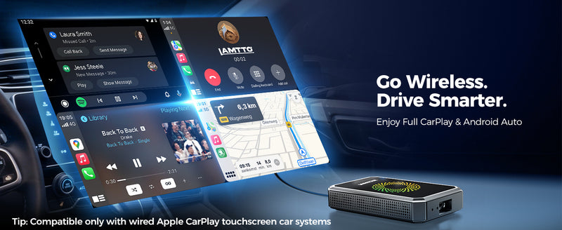 Wireless Apple CarPlay and Android Auto