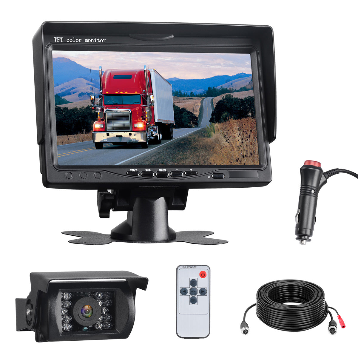 Campark CA711 RV Backup Camera System With 7'' LCD Monitor For Trailer/Van/Jeep/SUV(Only sold in the UK )