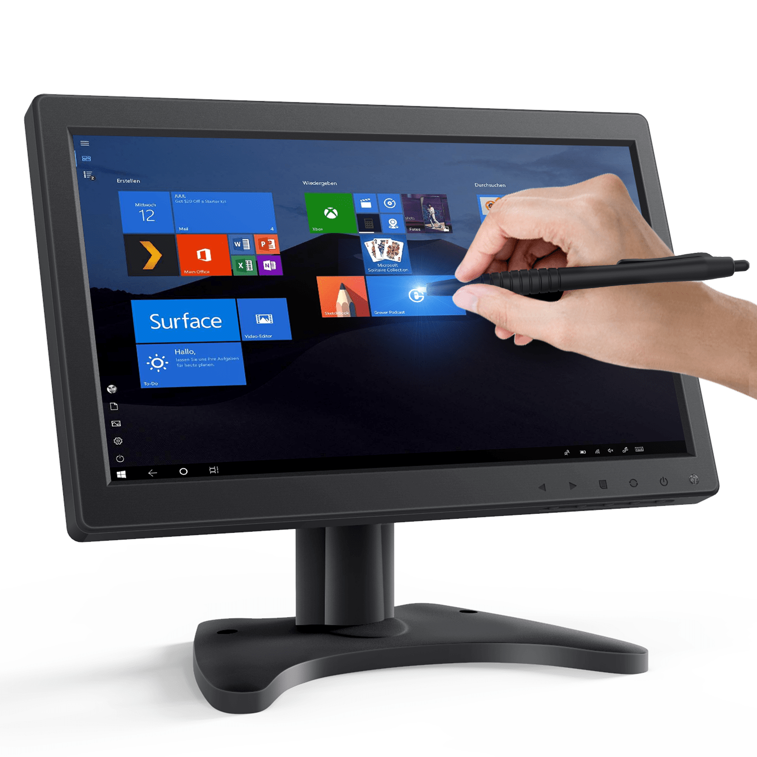 Toguard D119 Small HDMI Monitor 12 Inch 1920x1080 LCD HD Touchscreen Monitor HDMI Computer Display Screen