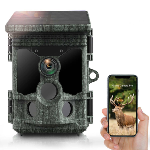 Campark T180/TC08 4K 46MP Panneau Solaire WiFi Bluetooth Trail Caméra de Jeu
