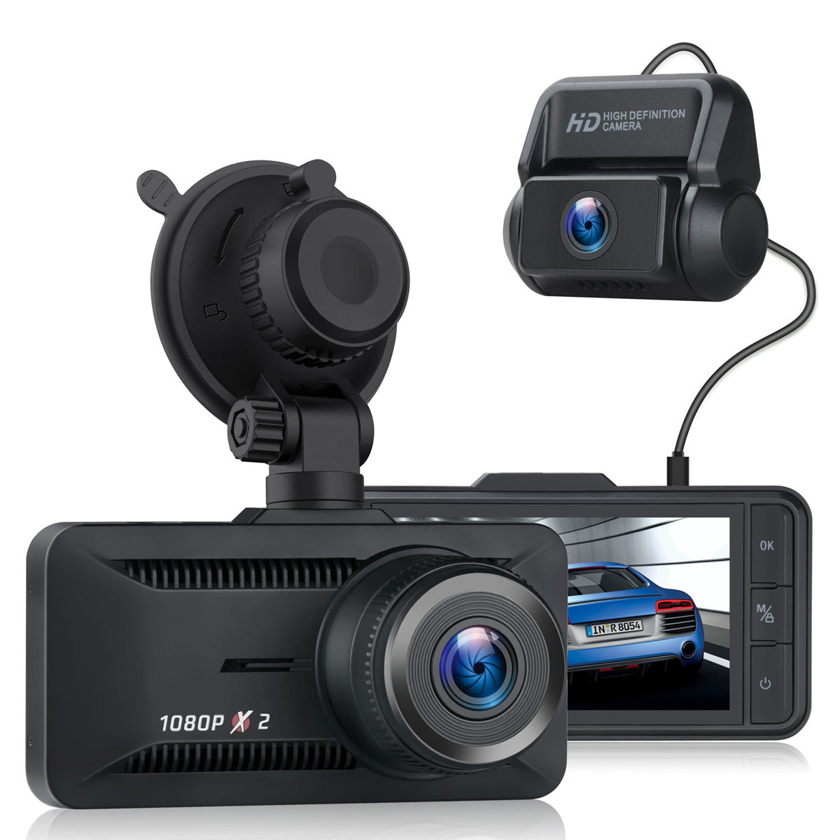 Campark CE63 1080P Front and Rear 3'' IPS Screen Supercapacitor Car Camera（Only available in the UK）