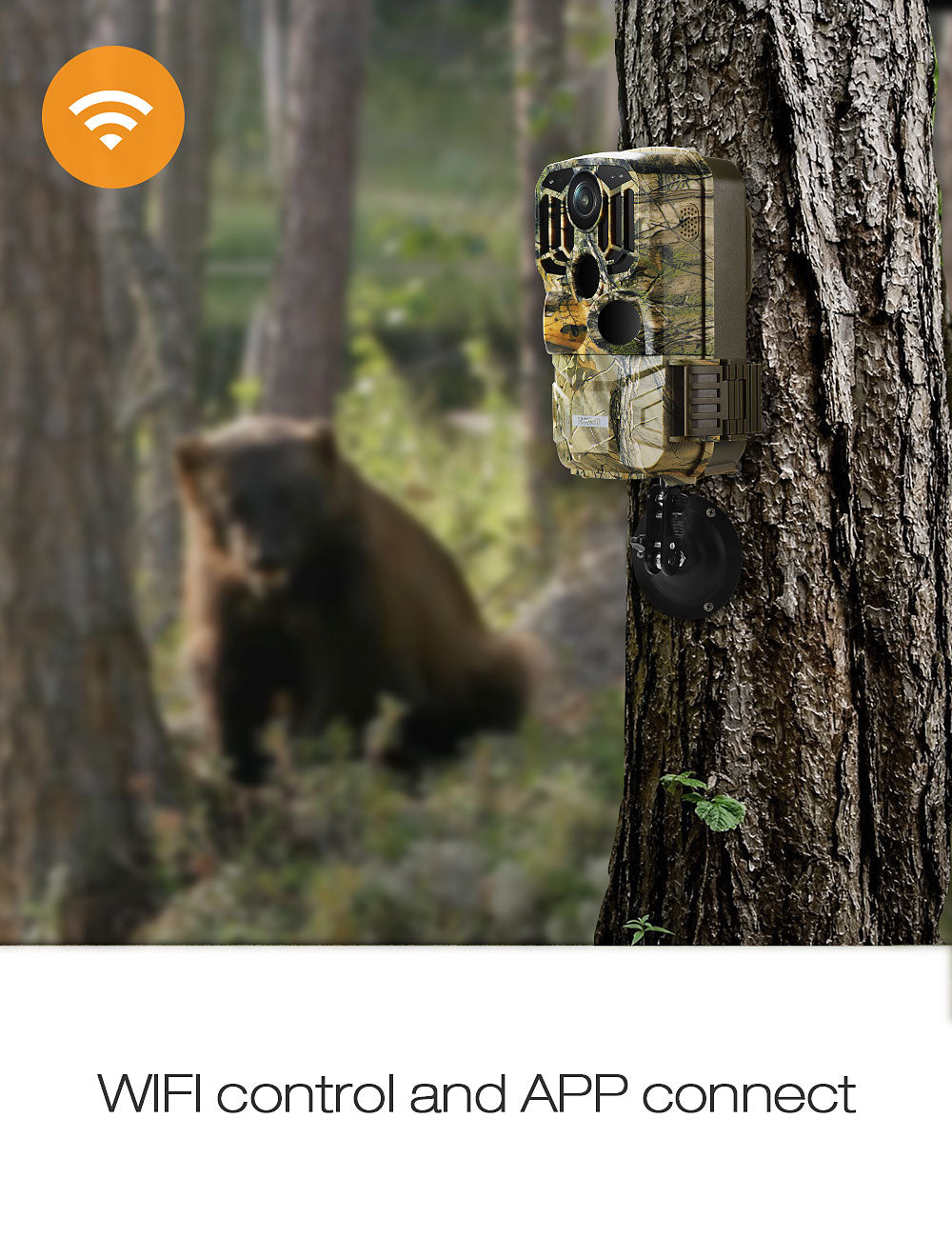 Campark H80 20MP 1296P Wifi Trail Camera with Night Vision Motion Activated for Wildlife