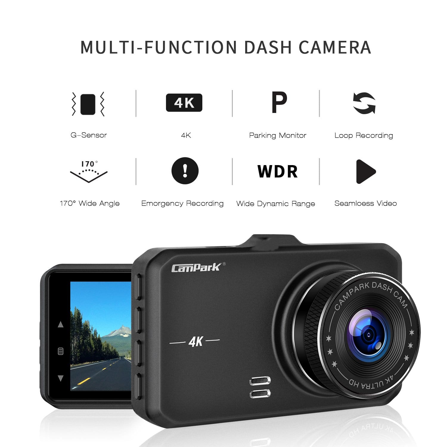 Campark Multi-Function Dash Camera-DC10 