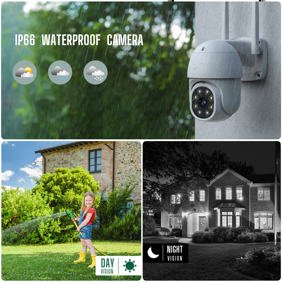 Campark W310 8CH 3MP PTZ Camera & Bullet Camera Combo Security Camera System Kit（Only available in Canada ）