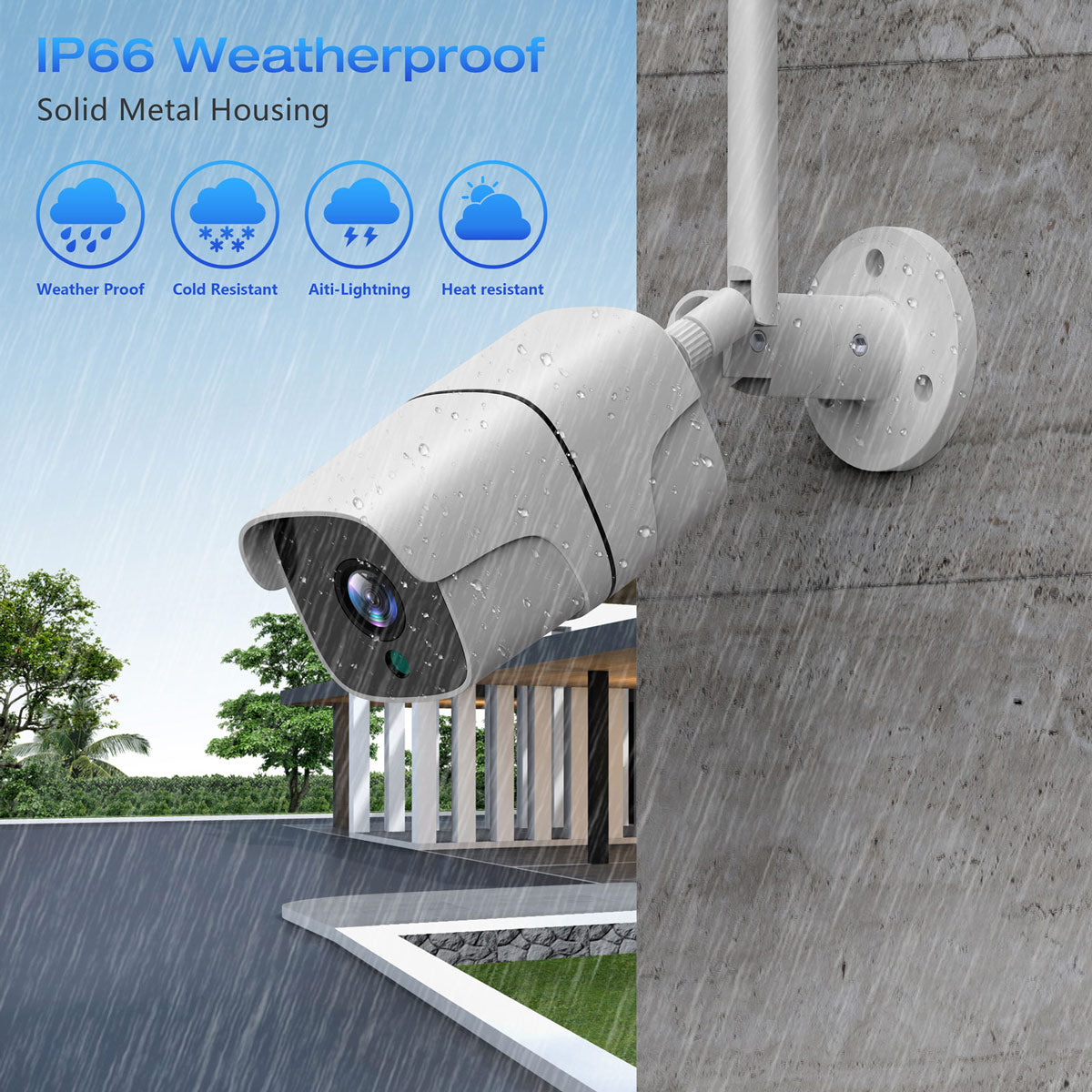 A Single Security Camera For Campark W300/W400 Security Camera System(Only available in EU)