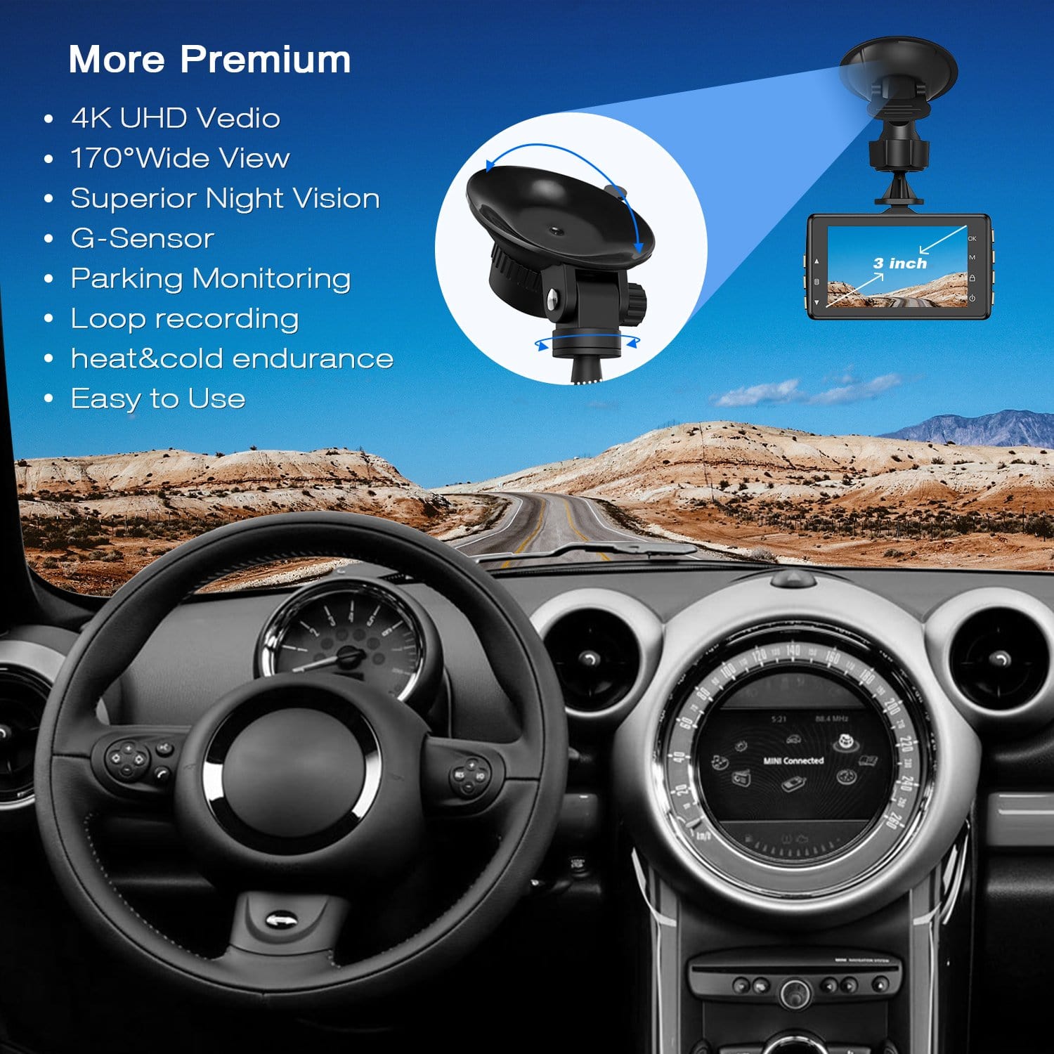 Campark Smart Dash Cam-DC10