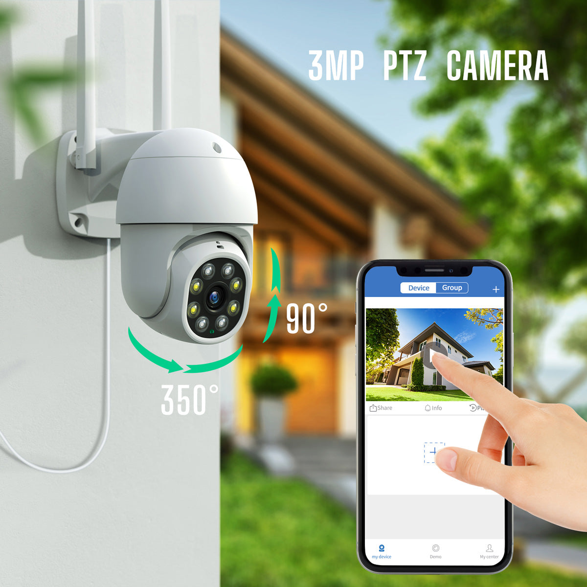 Campark W310 8CH 3MP PTZ Camera & Bullet Camera Combo Security Camera System Kit（Only available in Canada ）