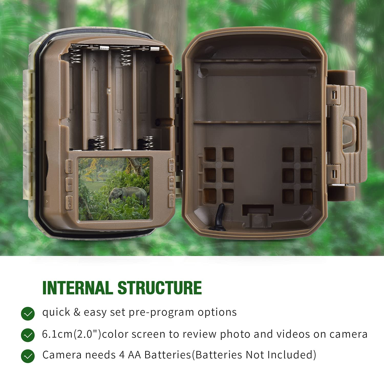 Campark T20 Mini Trail Camera-16MP 1080P HD Trail Game Camera Waterproof