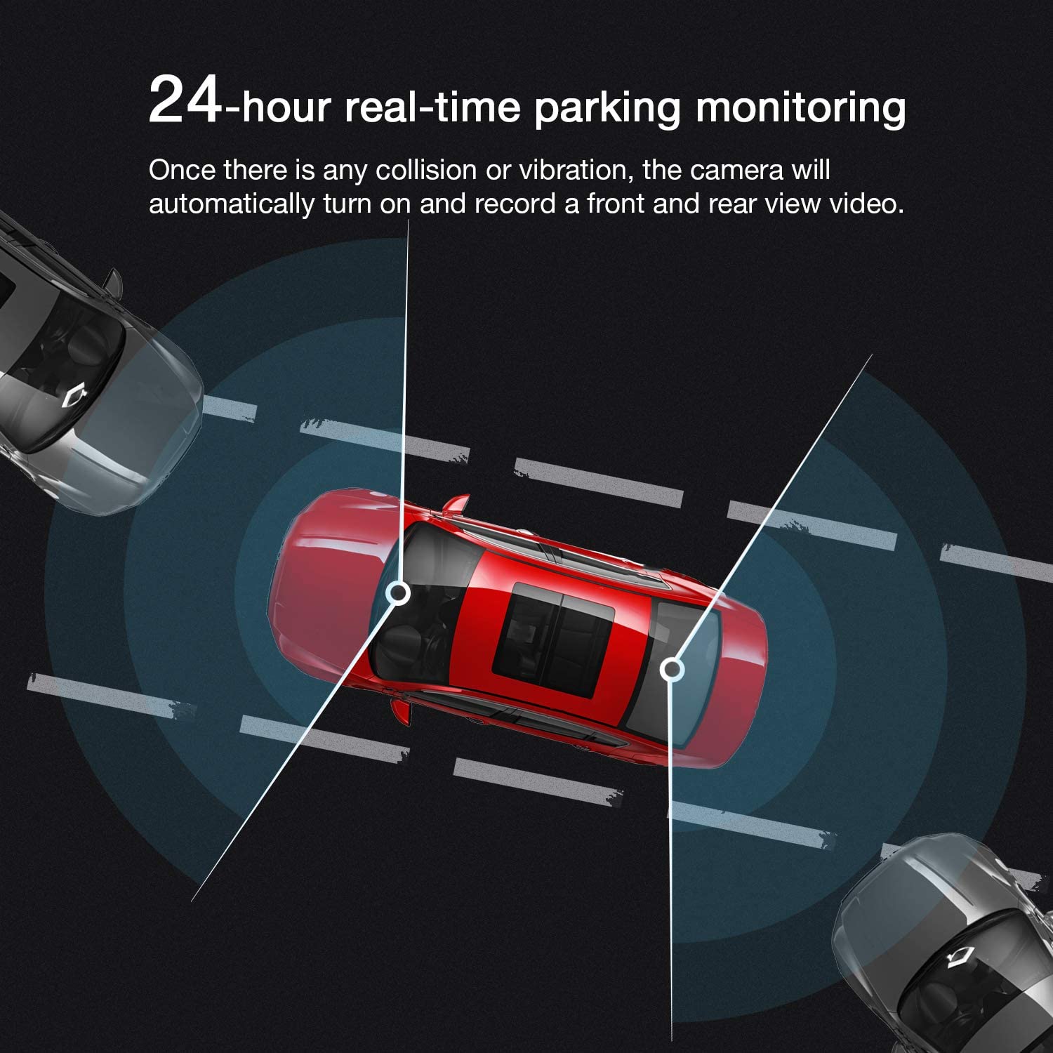 Campark DC20 Dash Camera supports parking monitoring