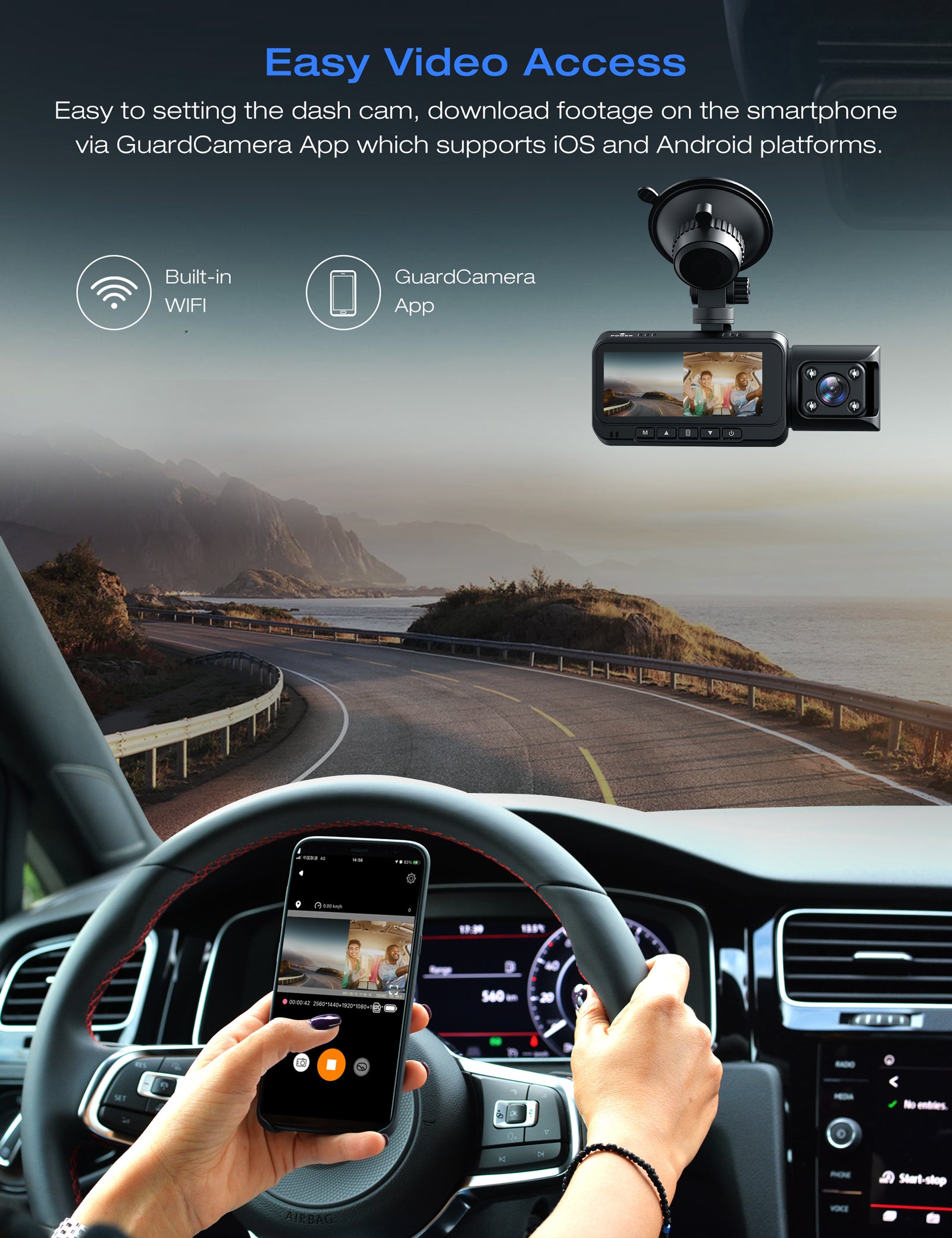 Toguard CE67A wifi Dash Camera