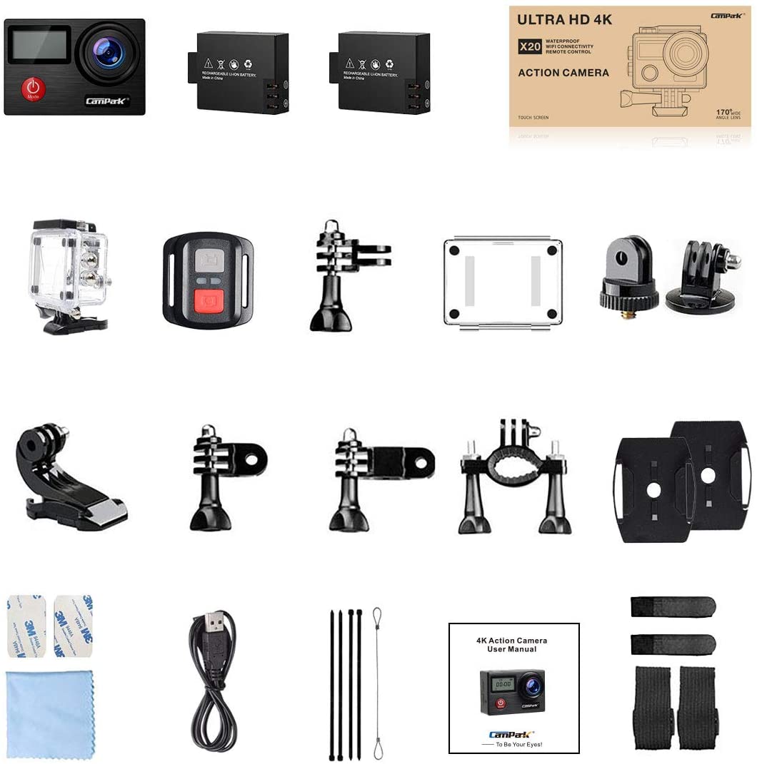 Campark X20C Action Camera Package