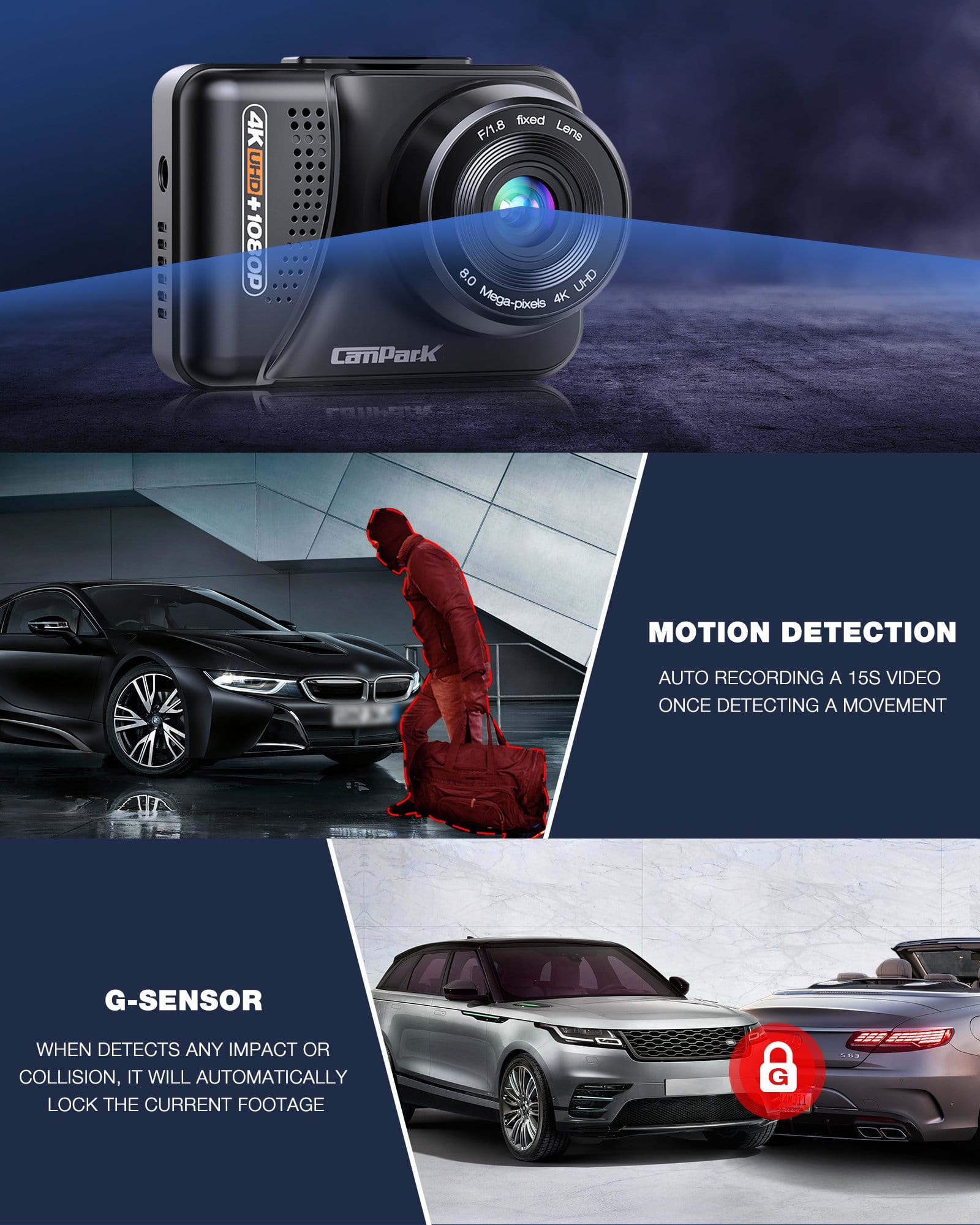 Campark dash camera