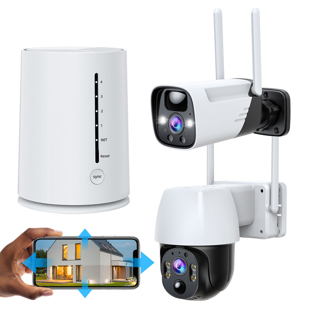 Campark SC06 4MP 100% Wire-Free Battery Powered Security 360° PTZ Camera System With Color Night Vision, No Monthly Fee（Only available in Europe)