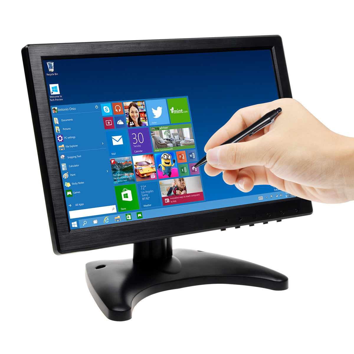 Campark WR953 10.1" HD 1280x800 IPS Touchscreen Monitor With VGA/HDMI/USB For Security/DashCam