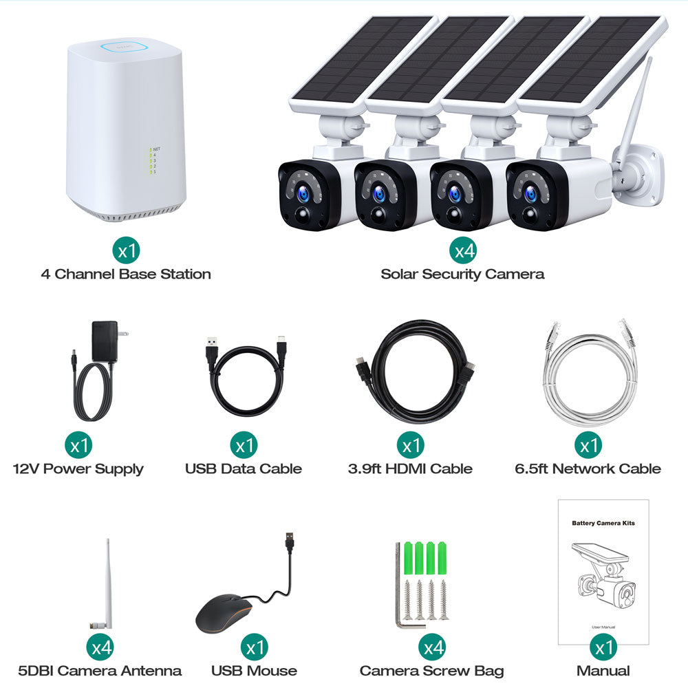 Campark SC04 4MP 100% Wireless Wifi Solar Security Camera With HDMI Output Support