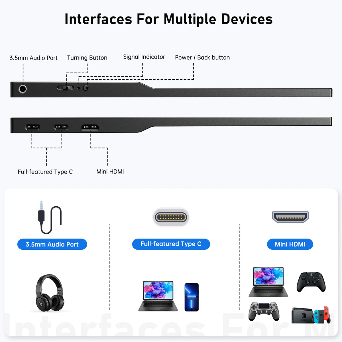 Campark D159 15.6" 4K USB/Type-C/Mini HDMI HDR Monitor (Only sold in Europe)