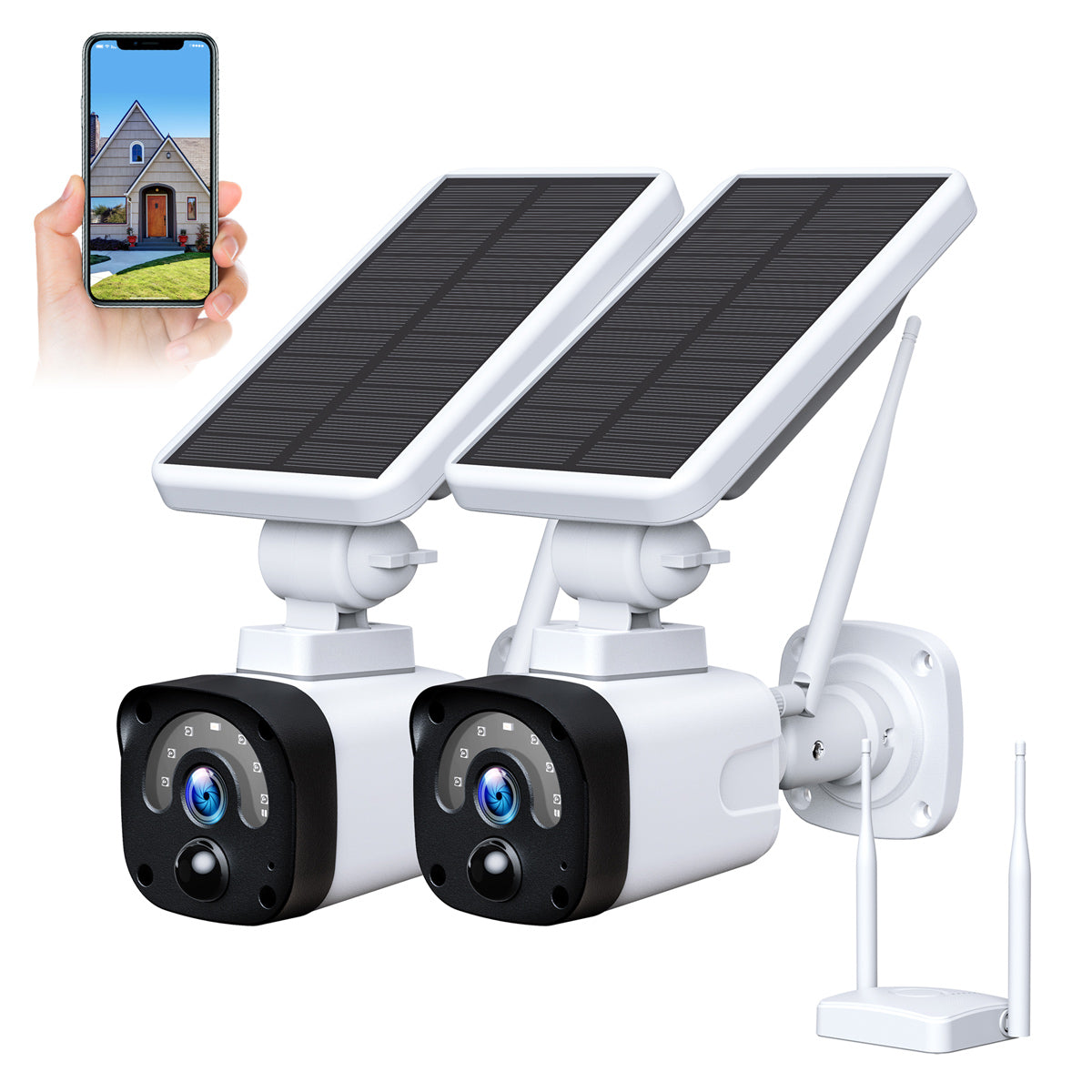 Campark W602 3MP Wireless WiFi Outdoor Solar Security Camera System